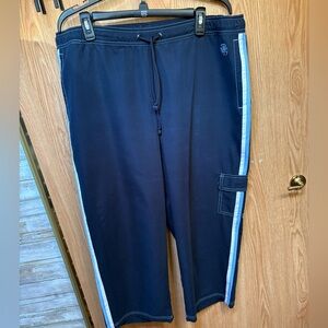 GreenTea Dark Blue Cargo Pants with Light Accents Size XL